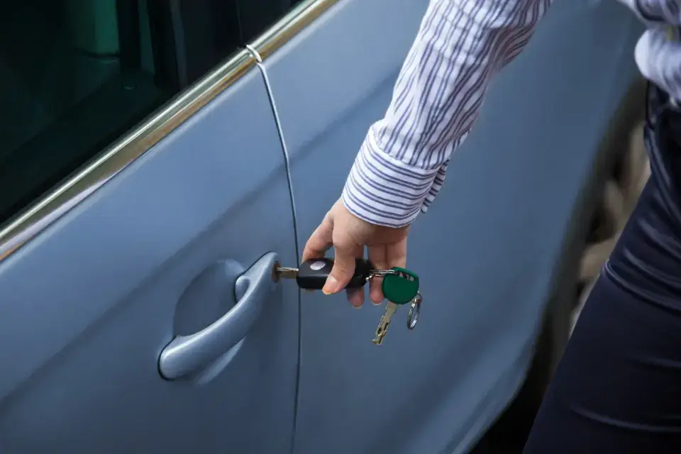 Locking car door