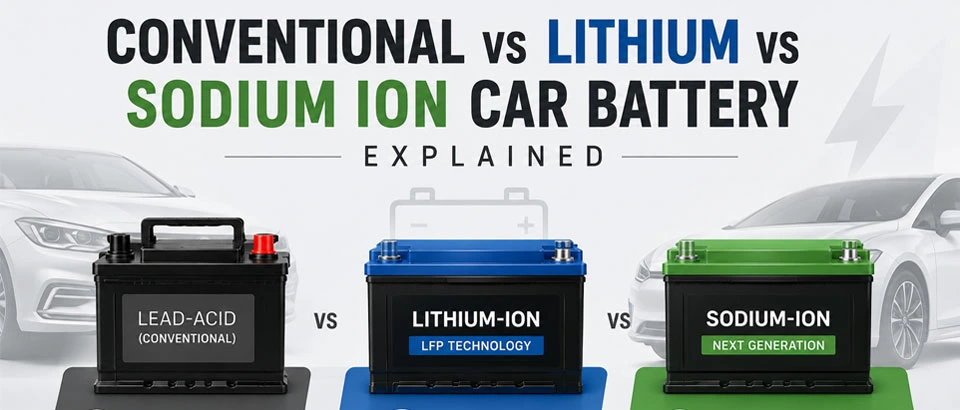 car battery types banner
