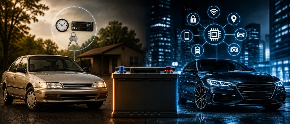 Modern car battery drain causes