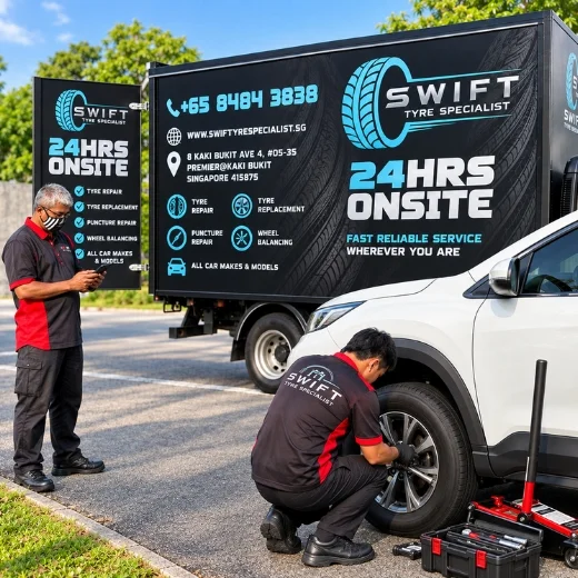 Car tyre puncture repair assistance in Singapore