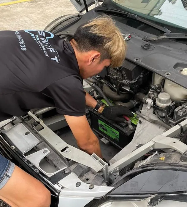Onsite car battery replacement by Swift Battery Specialist in Singapore